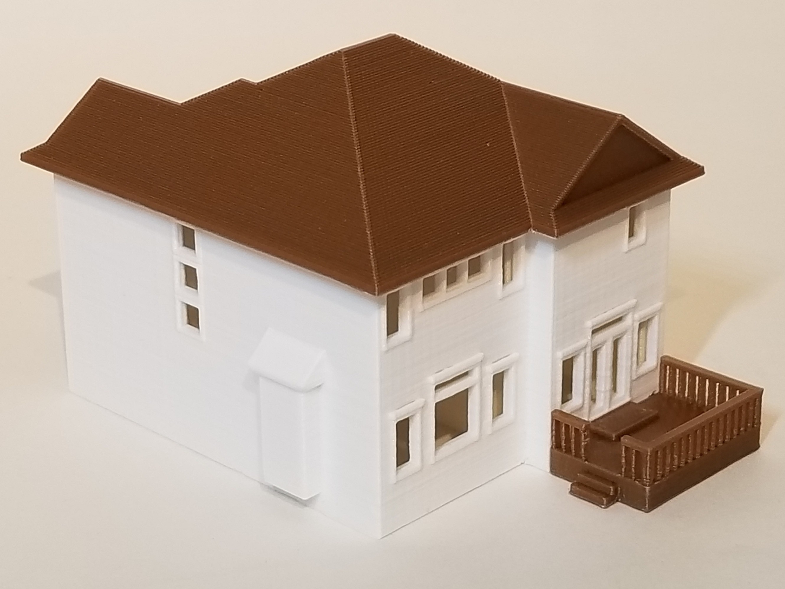 3D file PREMIUM N Scale Suburban Home 1・3D print model to download・Cults